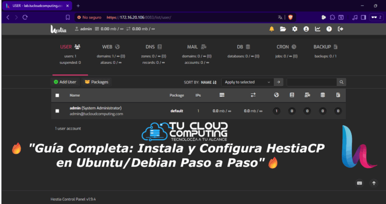 Transforma tu Servidor con HestiaCP: Instalaci&oacute;n y Configuraci&oacute;n en Ubuntu/Debian